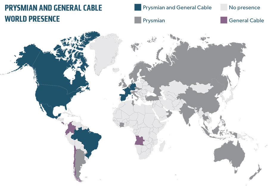PRYSMIAN AND GENERAL CABLE WORLD PRESENCE